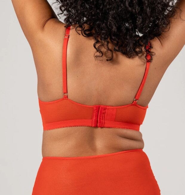Understatement Underwear - Mesh Balconette - Fiery Red