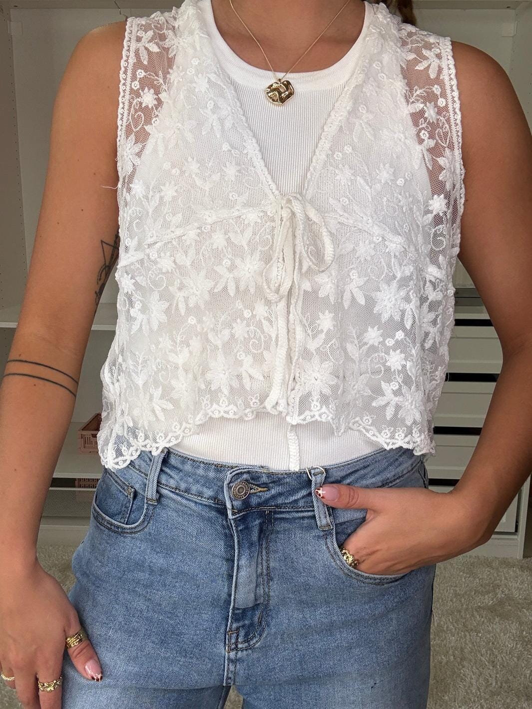 A-bee - Milla Top - White