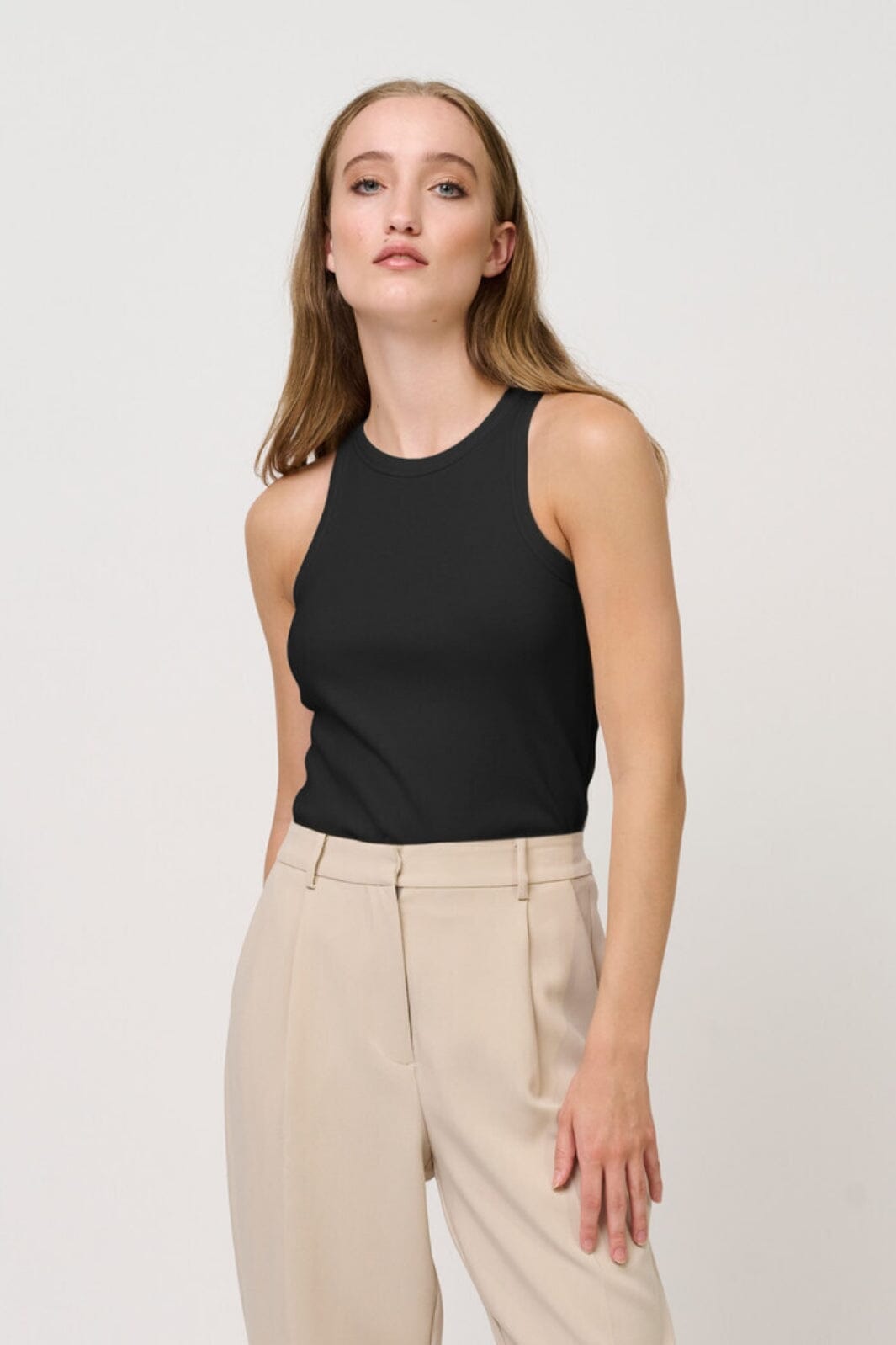 Bruuns Bazaar - KatyBB Rib Tank top - Black