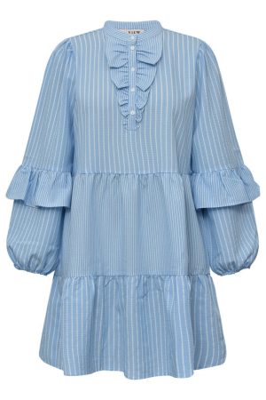 Forudbestilling - A-View - Karin Dress - 100 Light Blue/White Stripe