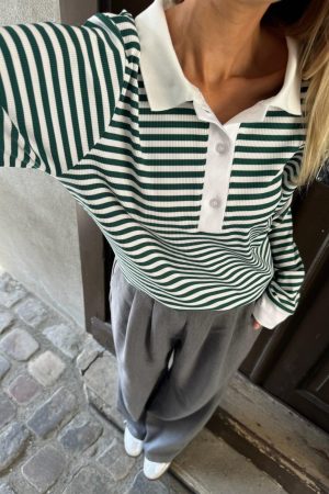 Forudbestilling - BYIC - Carlyic Polo - greens Green Stripes