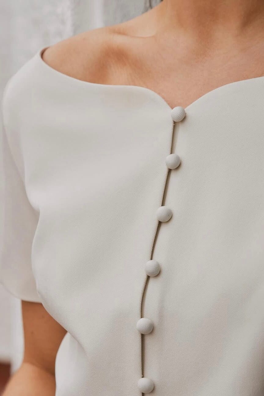 Forudbestilling - Neo Noir - Tango Structure Top 165513 - 121 - Off White