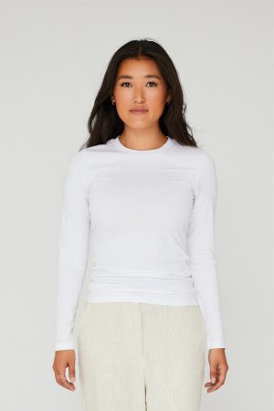 Forudbestilling - A-VIEW - Stabil Top L/S - 000 White