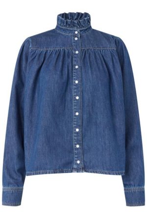 Second Female - Mina Denim Shirt 59309 - 5997 Blue denim