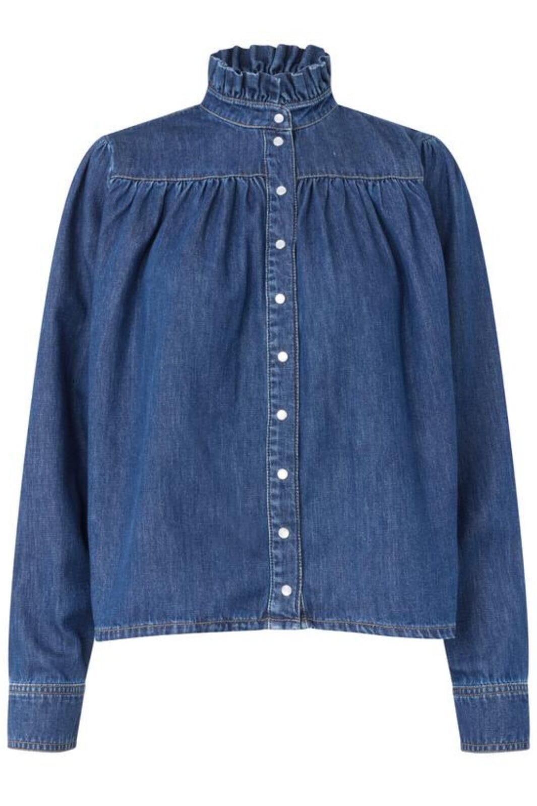 Second Female - Mina Denim Shirt 59309 - 5997 Blue denim