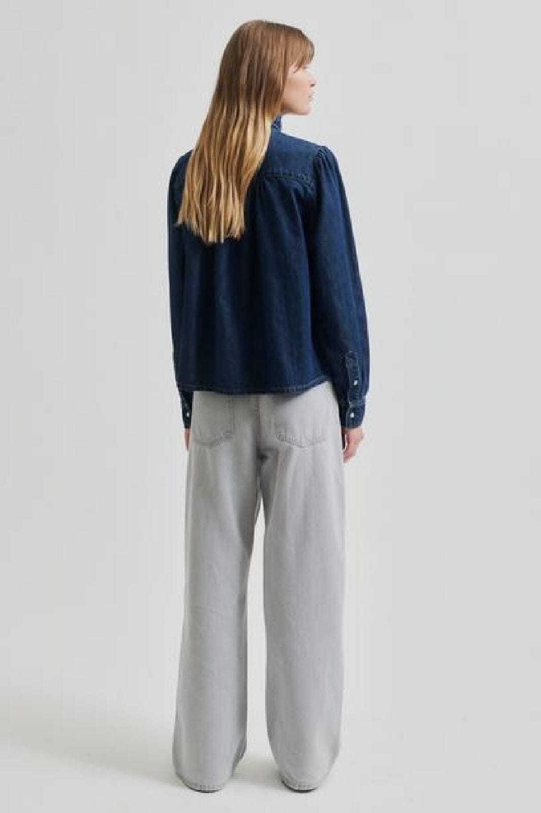 Second Female - Mina Denim Shirt 59309 - 5997 Blue denim