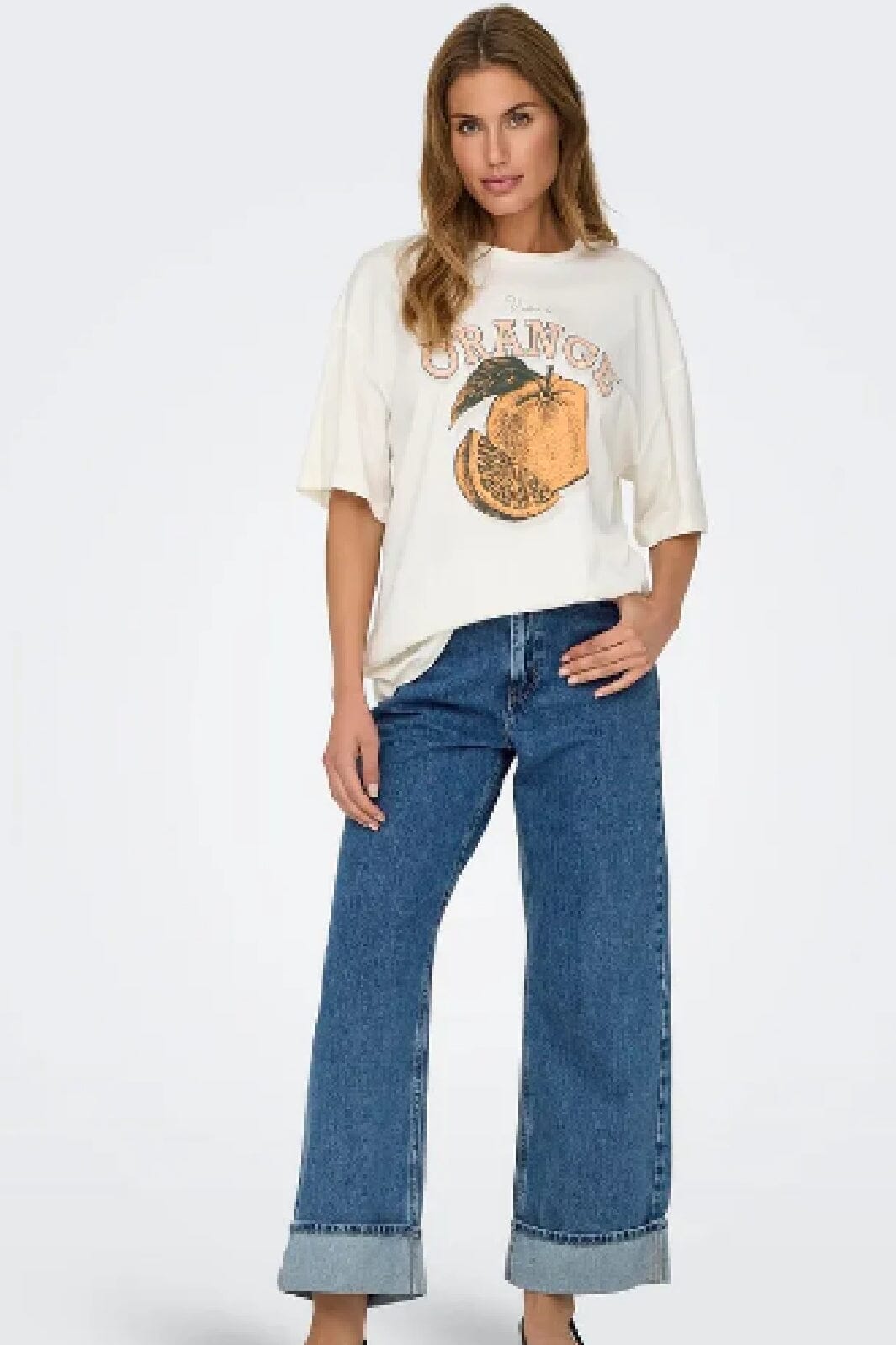 Only - Onlhope Wide Fold Up Cro - 4526976 Medium Blue Denim Online