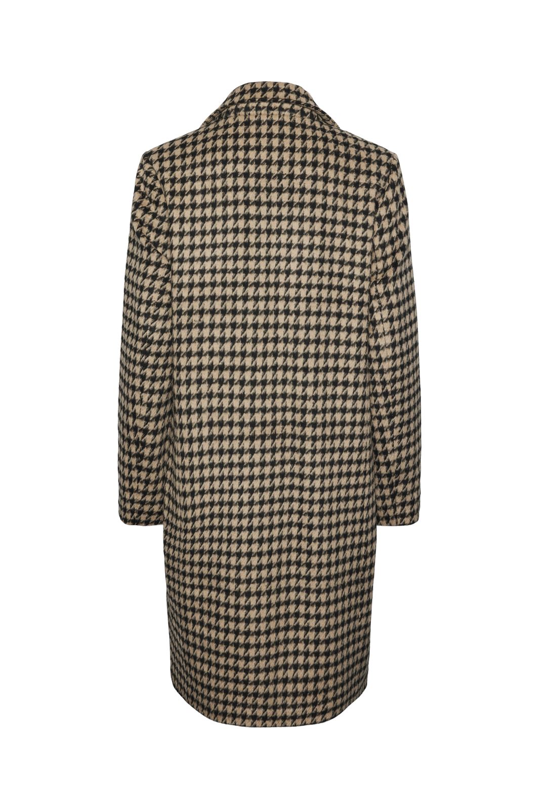 Pieces - Pcandrea Check Jacket Mm - 4533486 Black Silver Mink Houndstooth Online Hot Salg