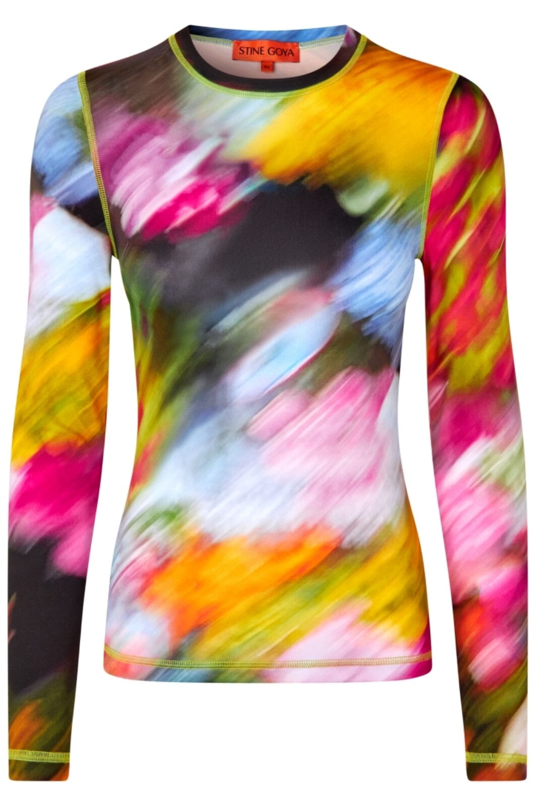 Stine Goya - 2244 Stocking Jersey, Elastic Long Sleeve Top sg-ss25-t007-2244 - Liquid Floral Online