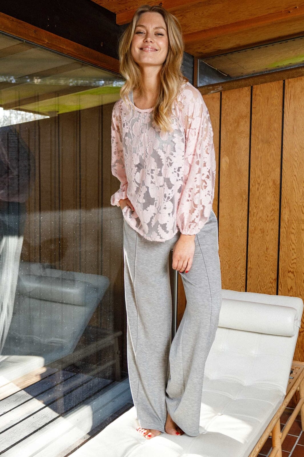 Black Colour - Bcdream Lace Blouse 40856 - Lt. Rose