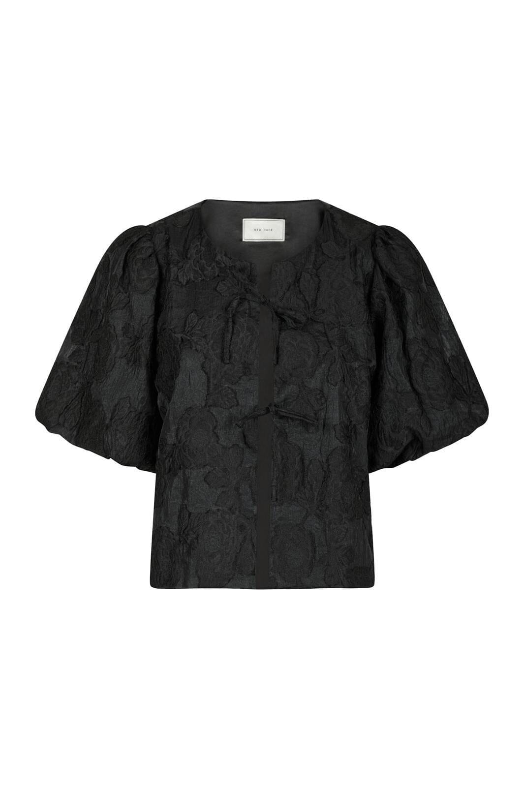 Forudbestilling - Neo Noir - Aska Jacquard Blouse - Black