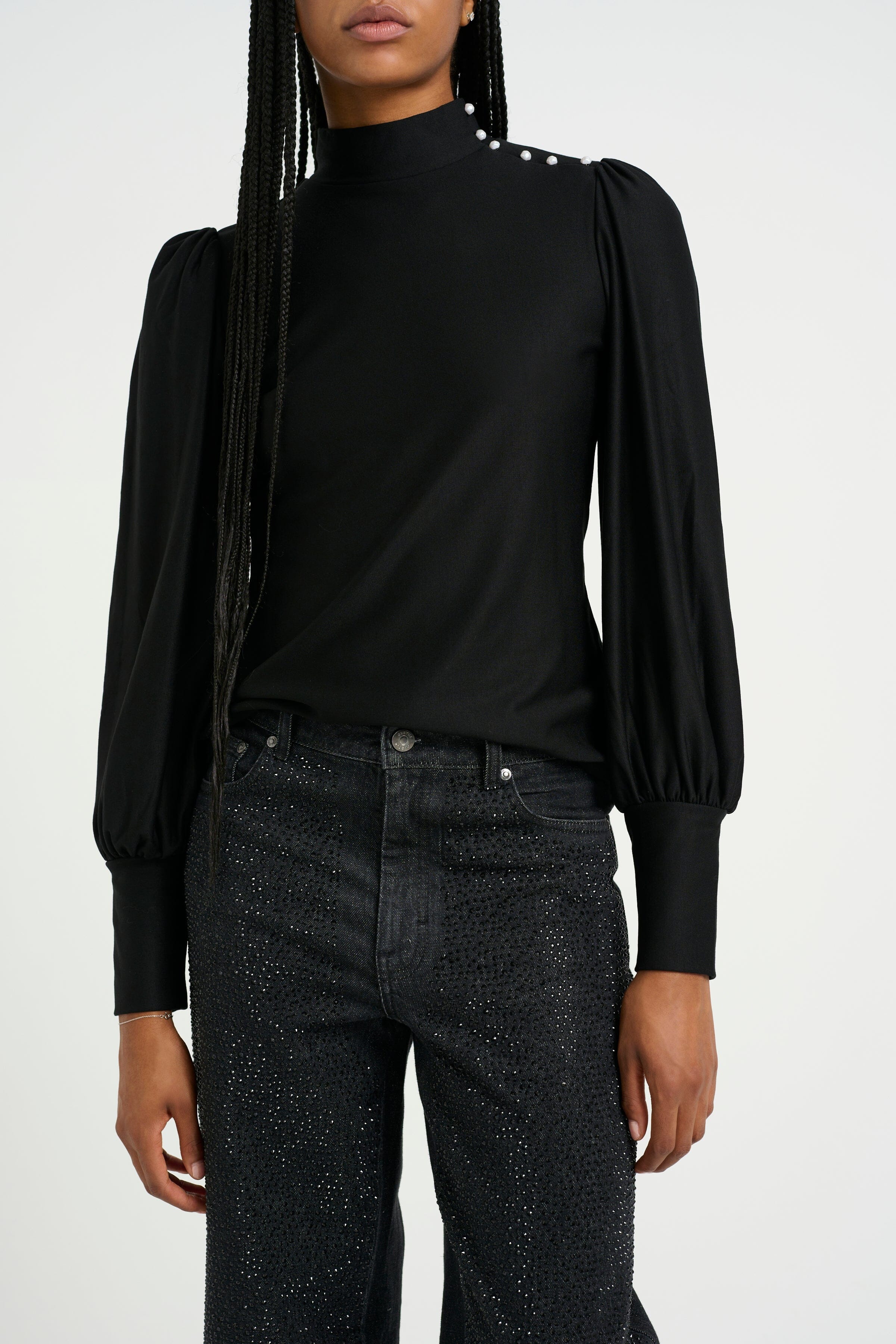 Gestuz - Rifagz Button Blouse 10909718 - 100017 Black