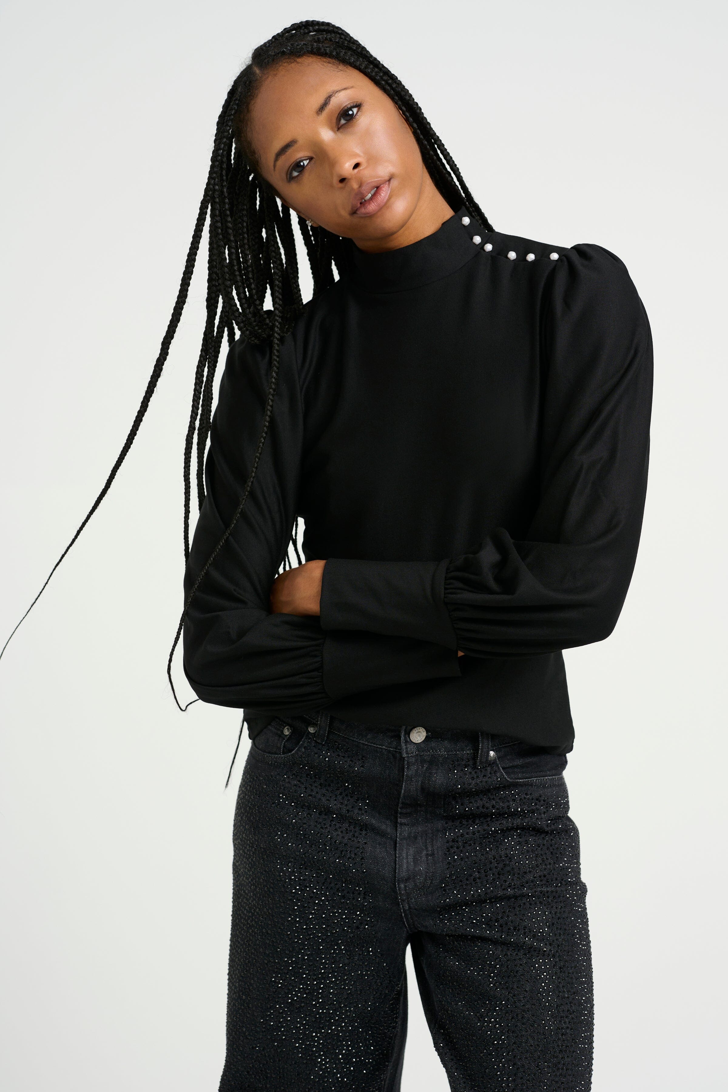 Gestuz - Rifagz Button Blouse 10909718 - 100017 Black