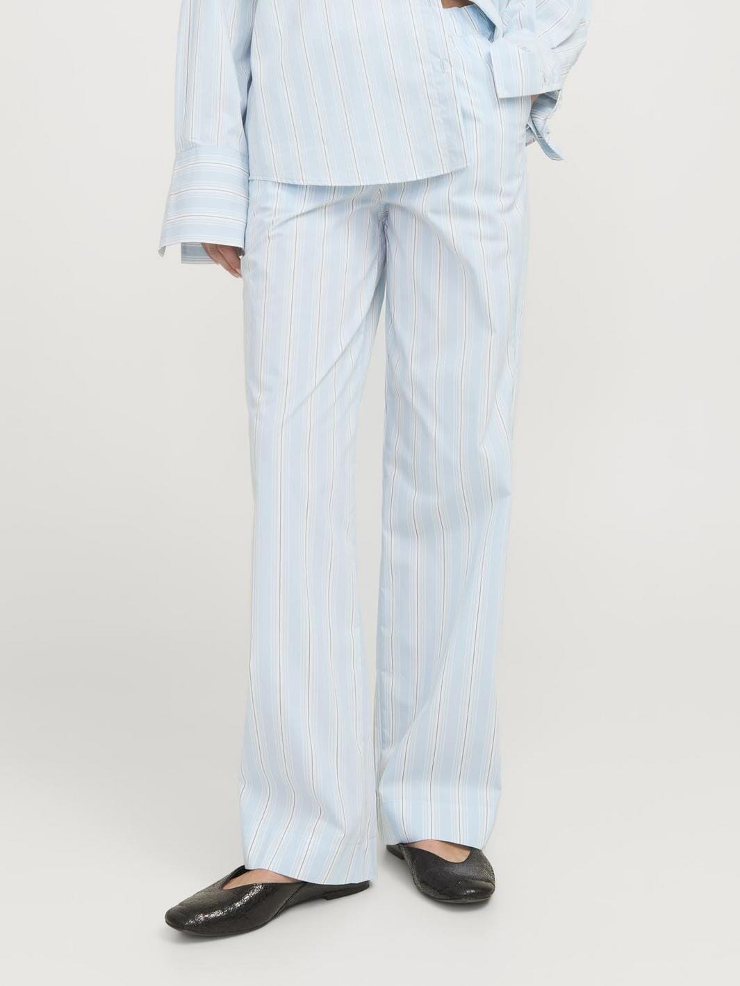 Jjxx - Jxava Poplin Pant Ln - 4651991 Cashmere Blue Striped Mode