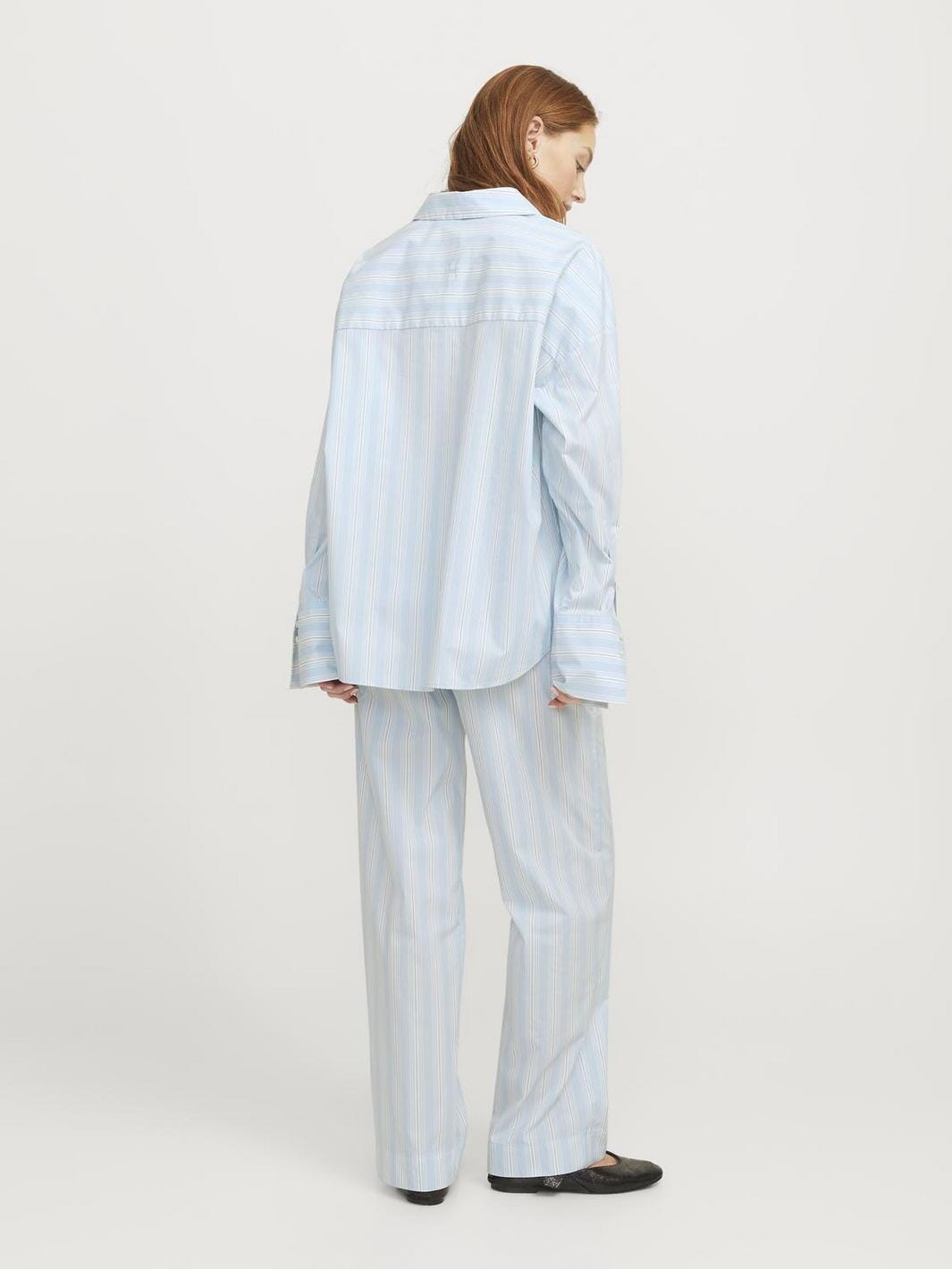 Jjxx - Jxava Poplin Pant Ln - 4651991 Cashmere Blue Striped Mode