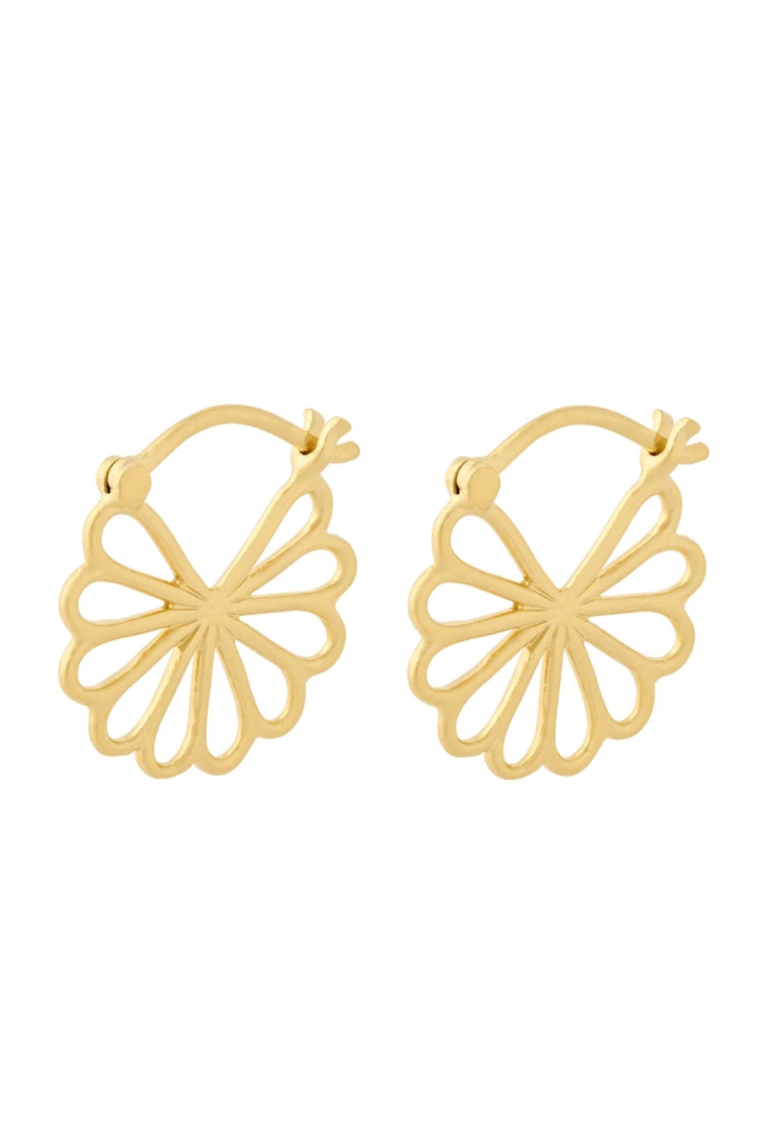 Pernille Corydon Jewellery - Small Bellis Øreringe - Golden Plated