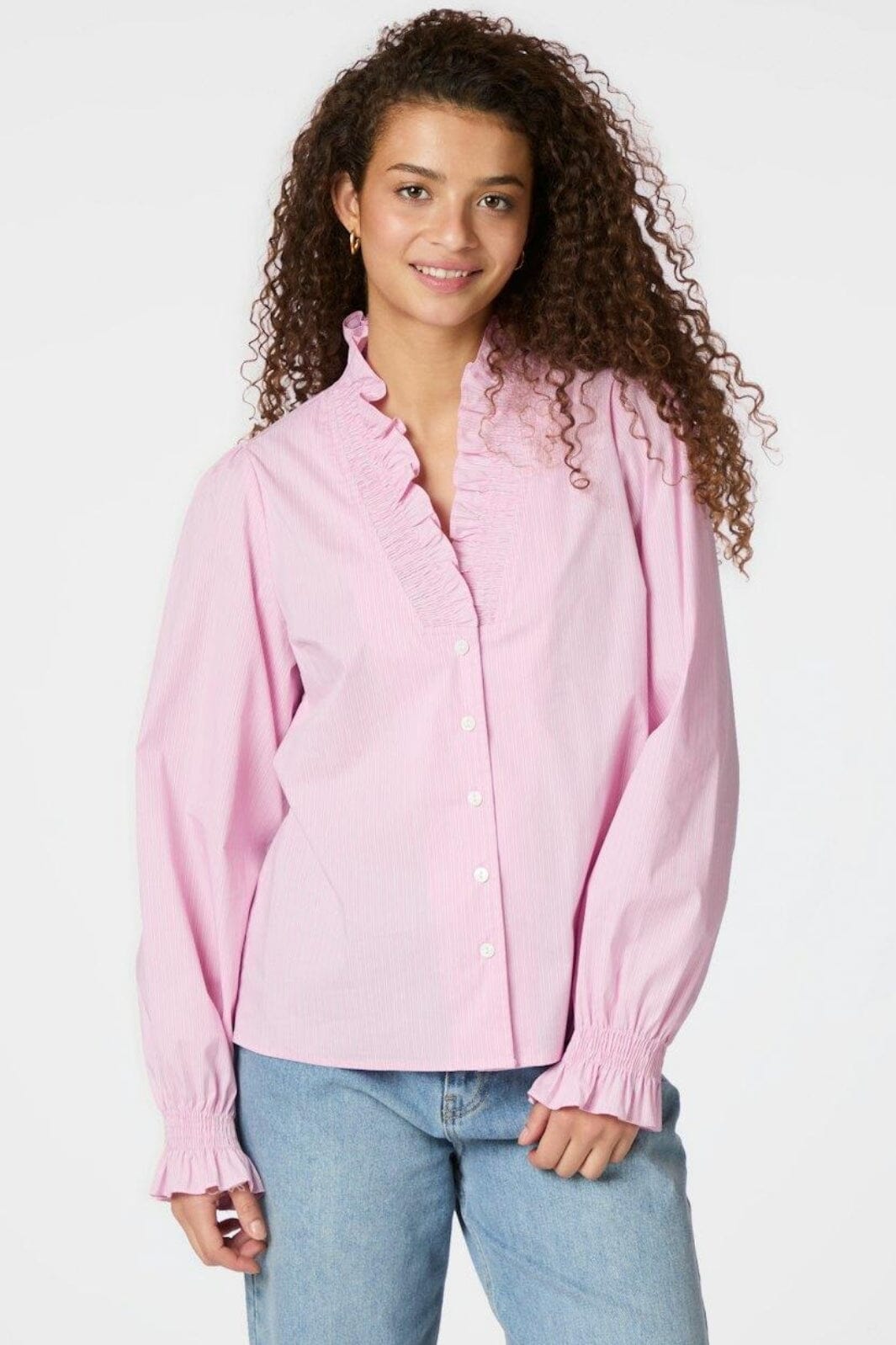 Neo Noir - Brielle Stripe Shirt 159701 - 754 - Light Pink Online