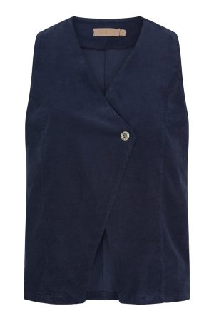 Marta Du Chateau - Mdchortense Vest 86188 - Blue1003 Online