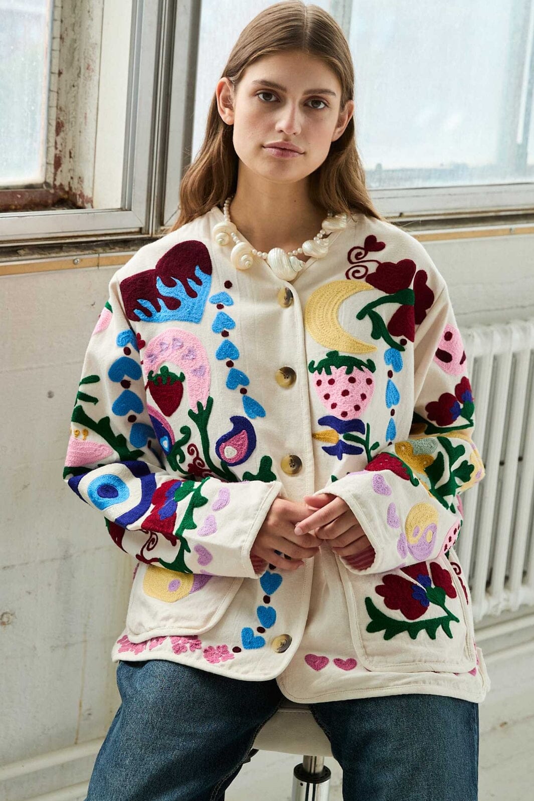 Forudbestilling - Sissel Edelbo - Maggie Jacket SE 1444 - White Rose