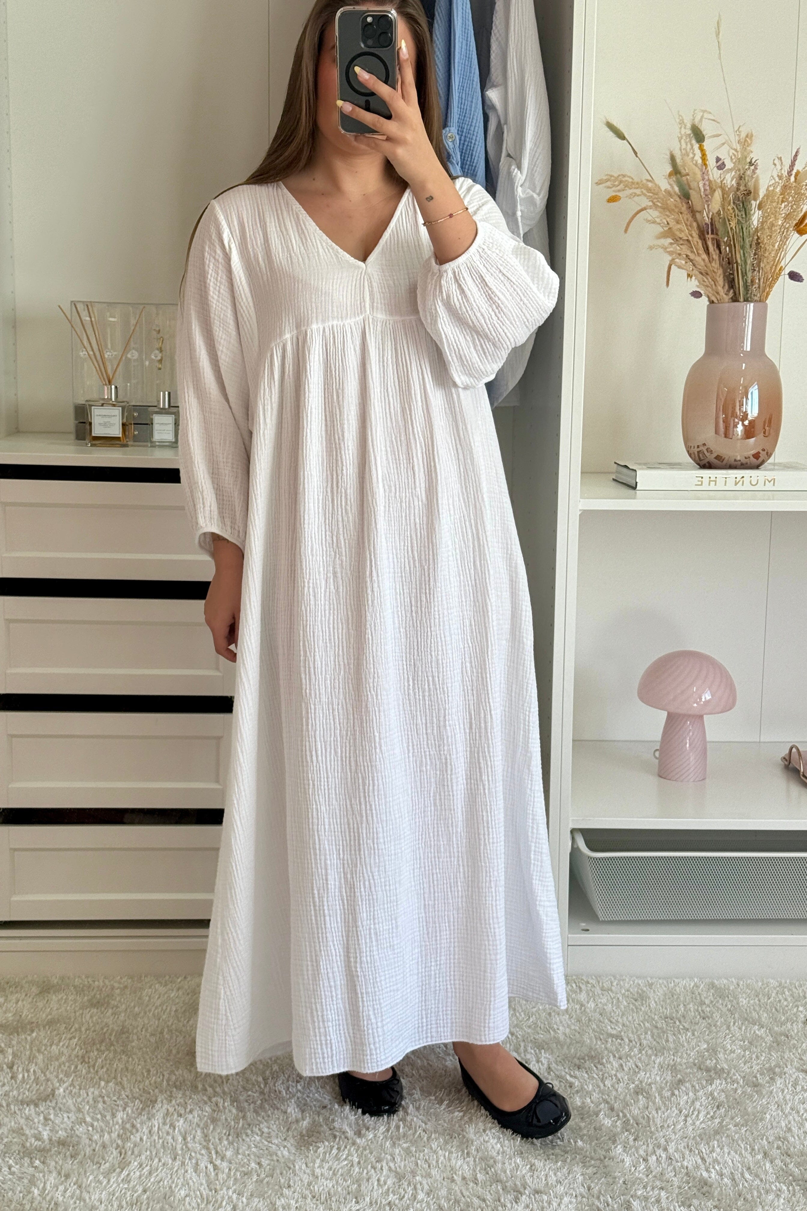 A-bee - Signe Dress - White
