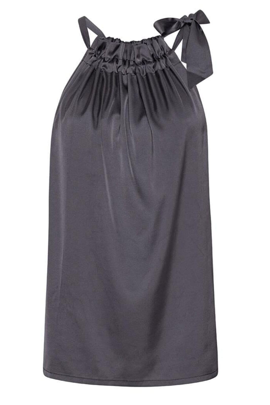 Karmamia - Ruffle Tie Top - Grey