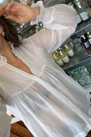 Neo Noir - Jill S Voile Blouse - White