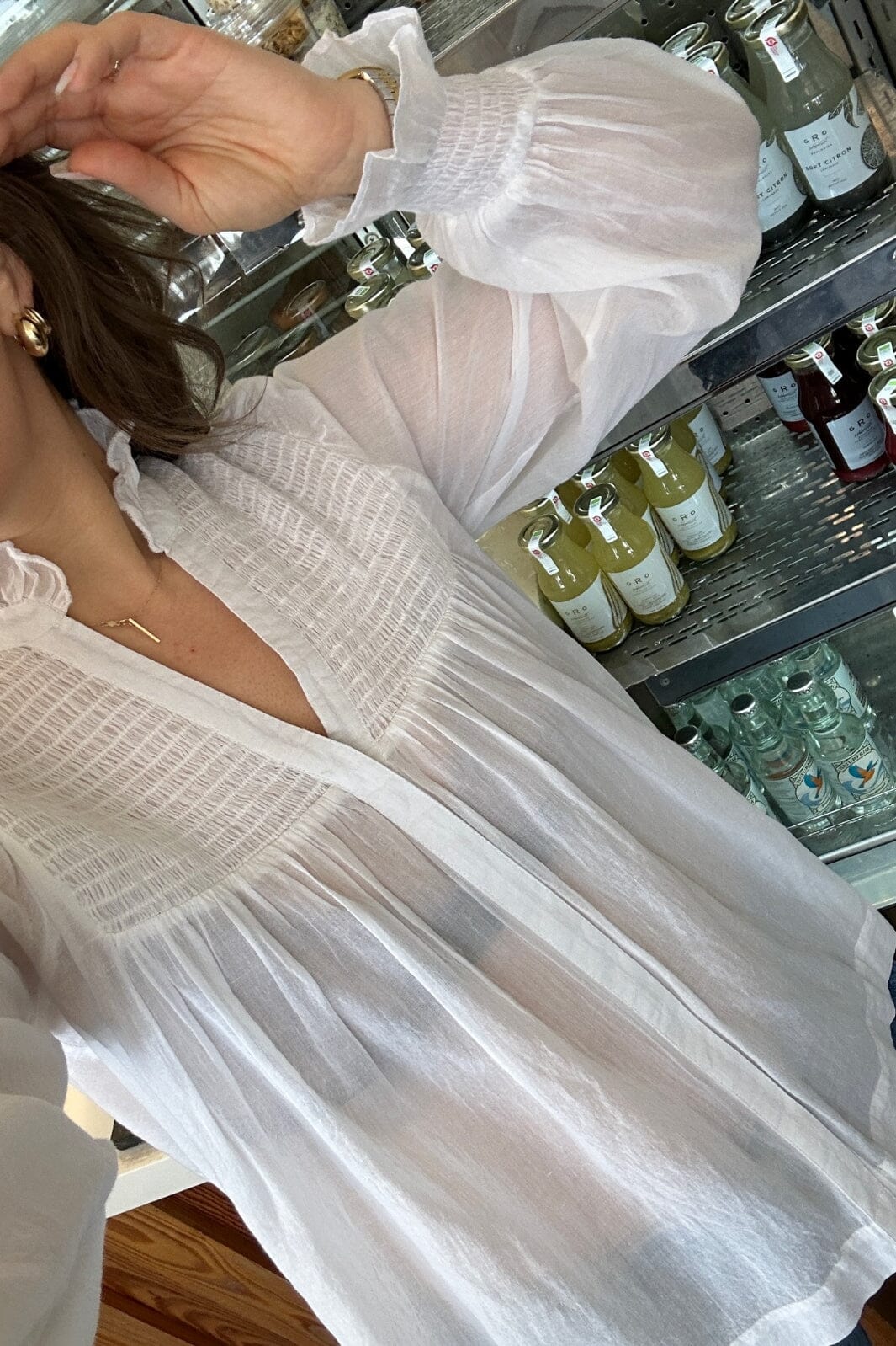 Neo Noir - Jill S Voile Blouse - White
