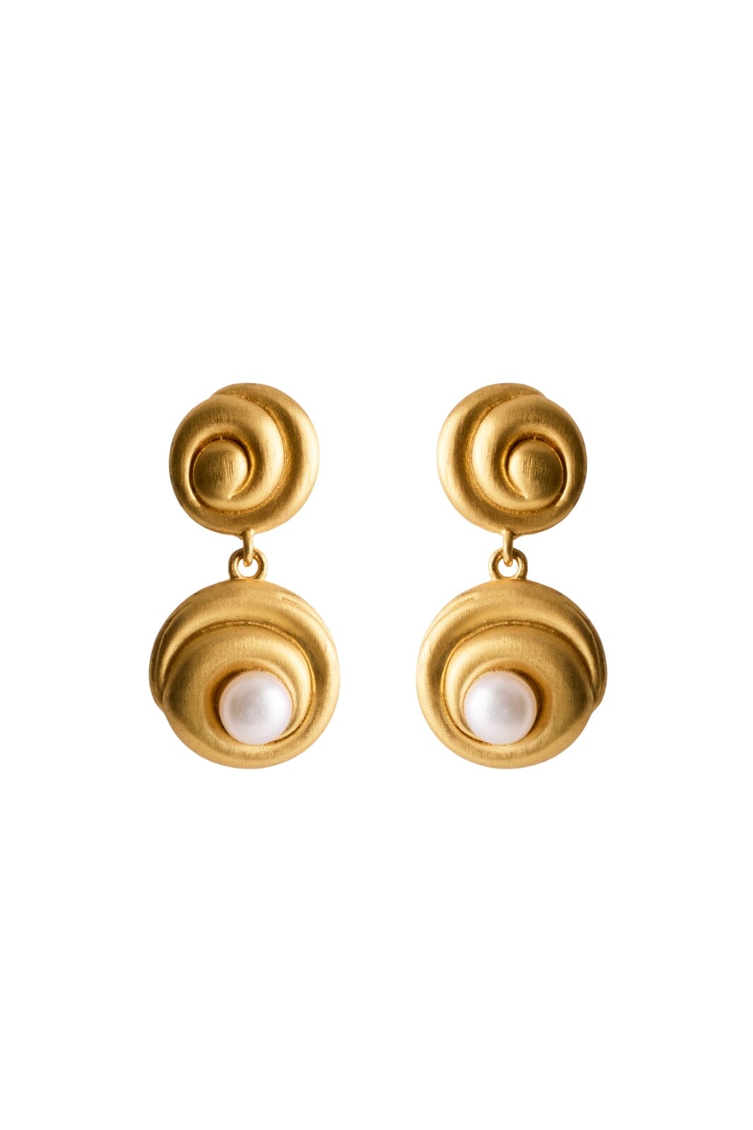 Pernille Corydon Jewellery - Shell Flower Earrings - Goldenplated