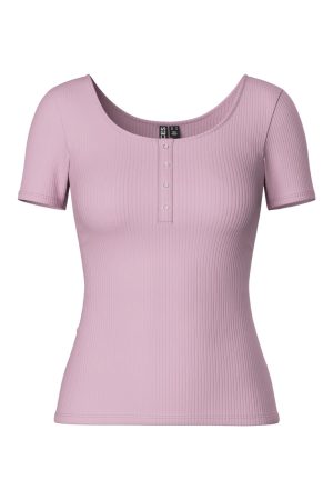Pieces - Pckitte Ss Top - 4646599 Dawn Pink Online nu