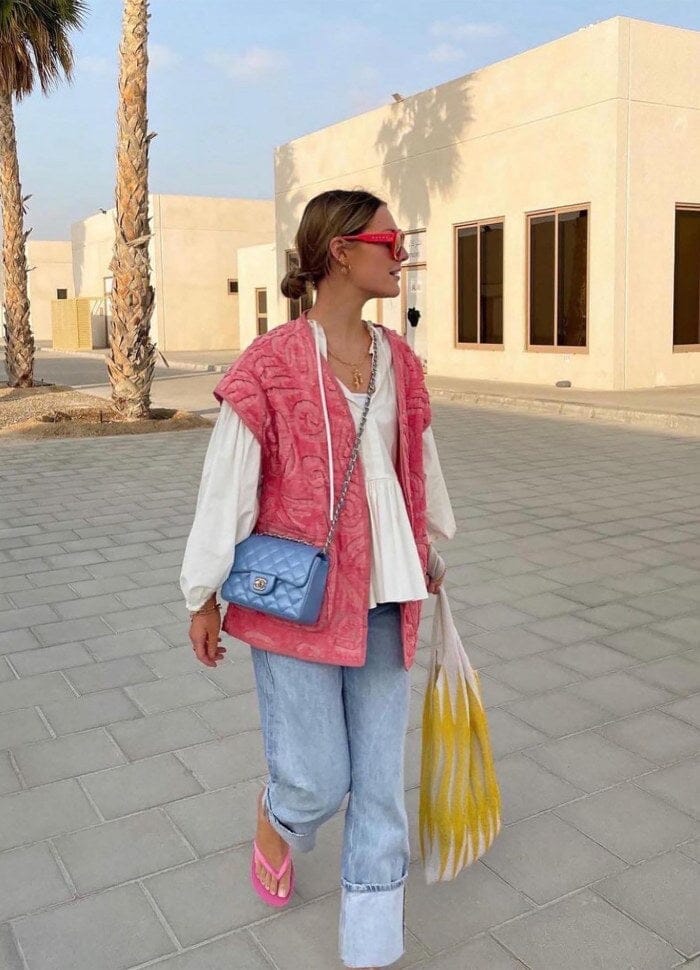 Sissel Edelbo - Vida Velvet Blanket Vest SE 719.4 - Pink