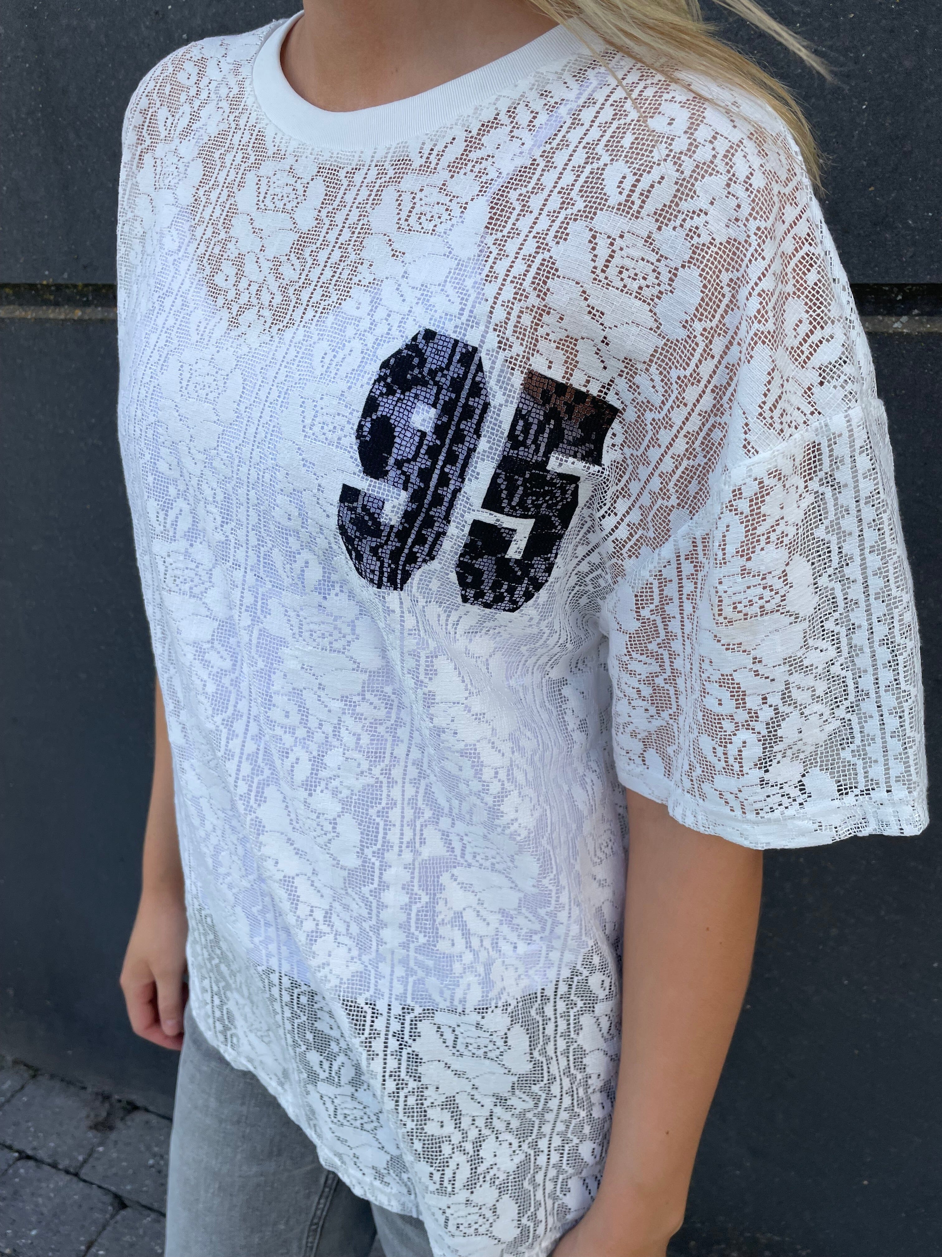 Sisters Point - Lace-Tee - 119 Cream/Black