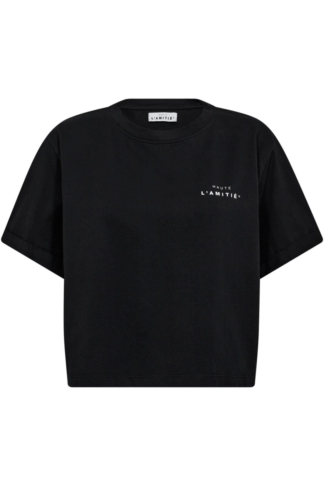 Forudbestilling - Haute L'Amitié - Hl Crew Neck Crop Tee HL10122 - Black Udsalg