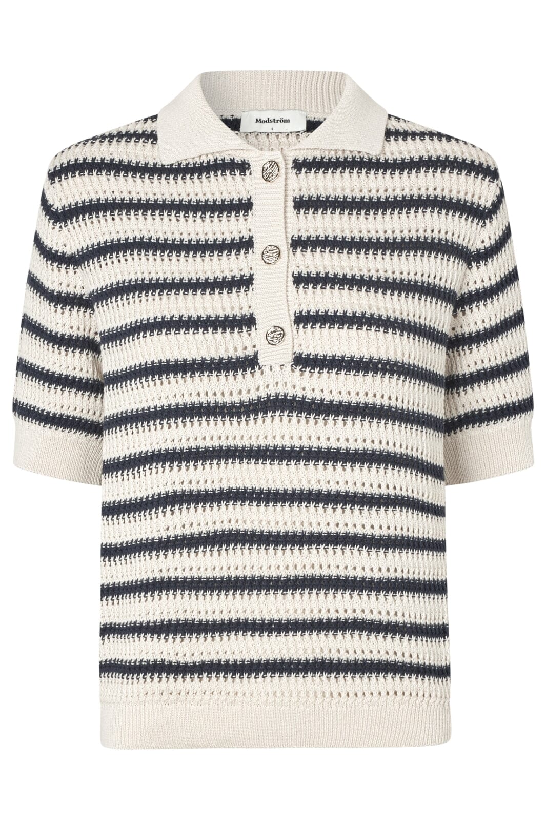 Forudbestilling - Modström - Tellymd Ss Polo 58760 - 12051 - Navy White Stripe