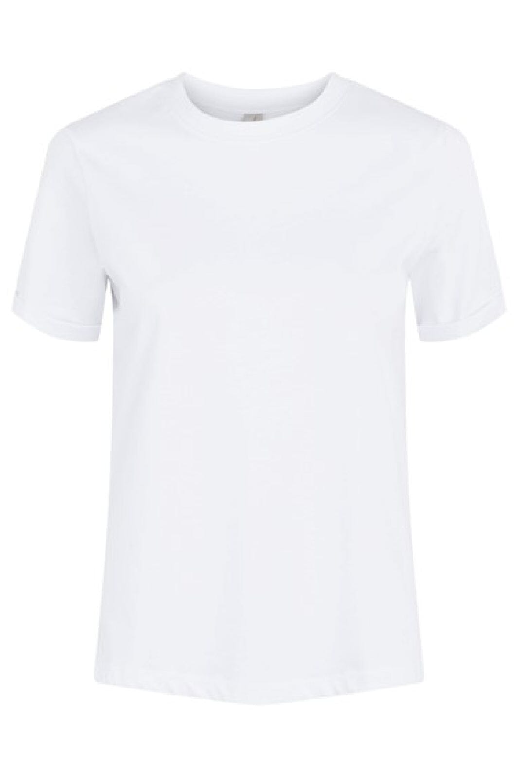 Pieces - PcRia SS Fold Up Tee - Bright white