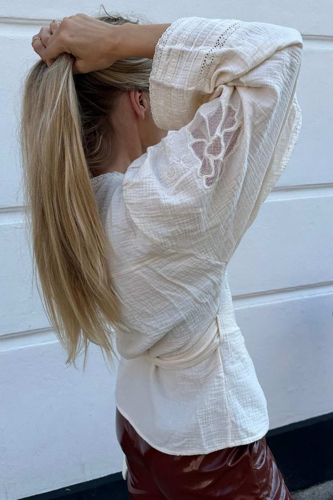 Sissel Edelbo - Winfrey Wrap Top SE 1248 - Ecru Mode