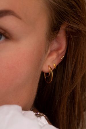 Stine A - Double Creol Earring Goldenen - 1136-02-S