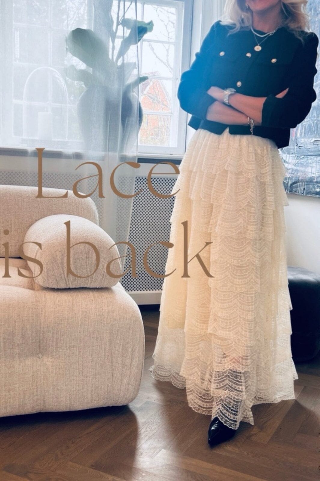 EMM Copenhagen - Tulle Lace Skirt - Vanilla