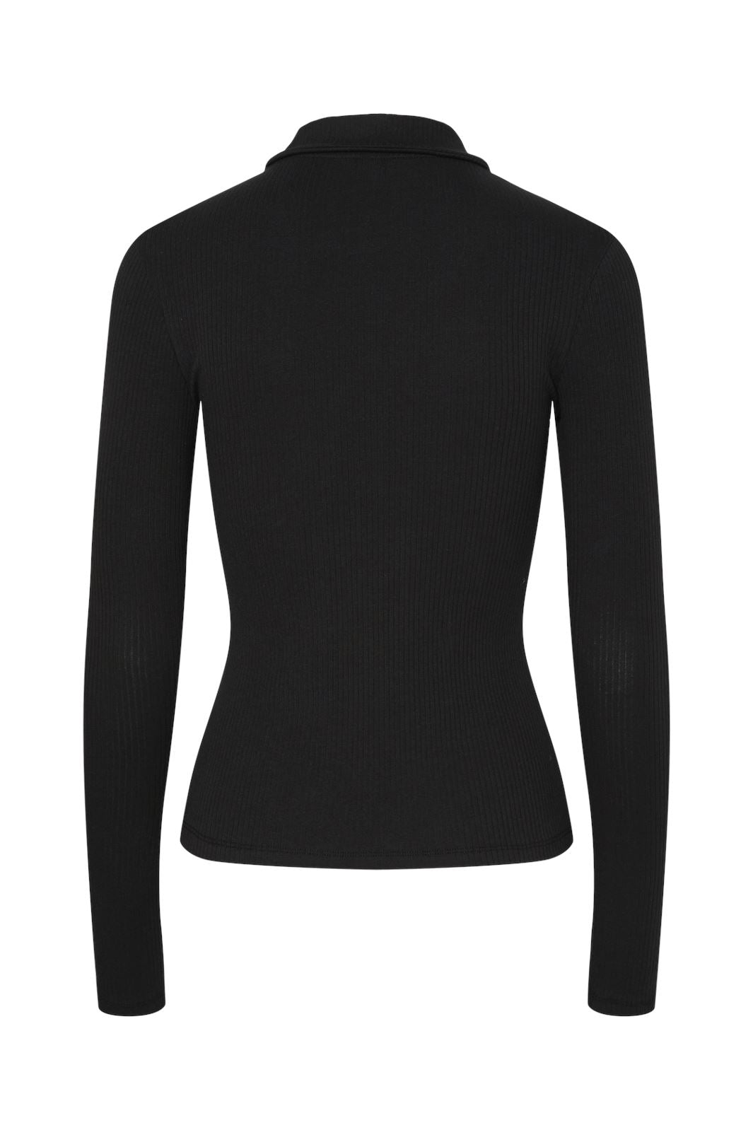 Pieces - Pckitte Ls Polo Top Kca - 4789973 Black Online salg
