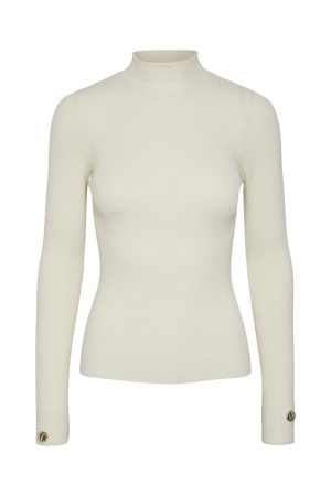 Pieces - Pcsees Ls Roll Neck Knit Pa - 4351330 Birch