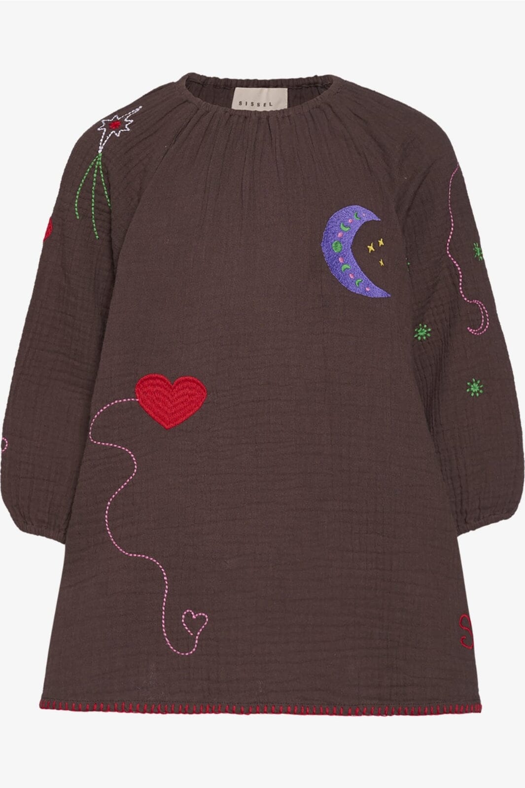 Sissel Edelbo - Karin MINI Dress SE 1307 - Chocolate Brown Hot på udsalg