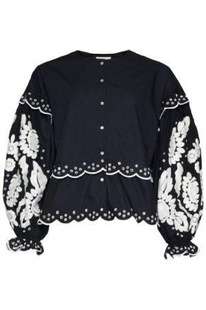 Sissel Edelbo - Mathilde Top SE 428 - Black W. White Swan