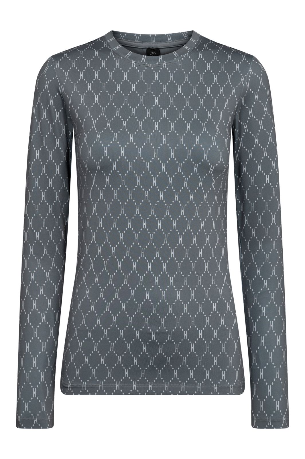 Hype The Detail - Printed Blouse 200-14 - 49 - Grå