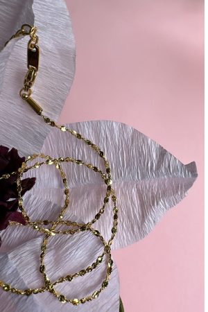 Mellow Moon - Twisted Ball Necklace - Forgyldt