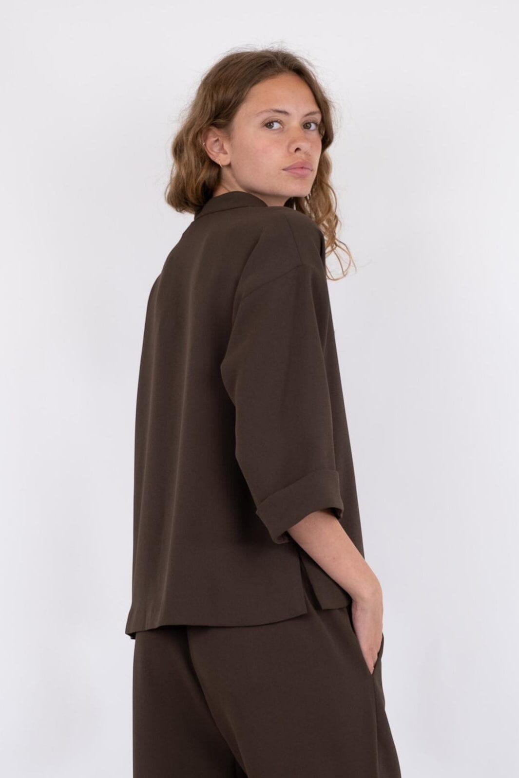 Neo Noir - Luma Crepe Blouse - Brown
