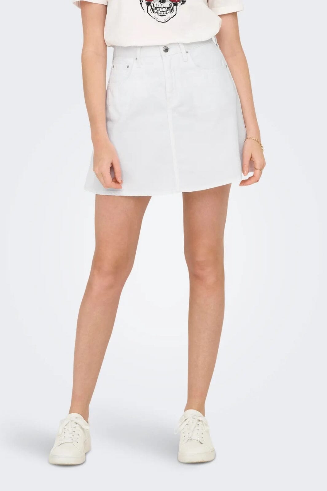 Only - Onleden A-Skirt Pim 15349233 - 4769531 - White Levere