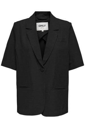 Only - Onllinda Life S/S Mel Ovs Blazer Tlr 15351132 - 4848092 - Black