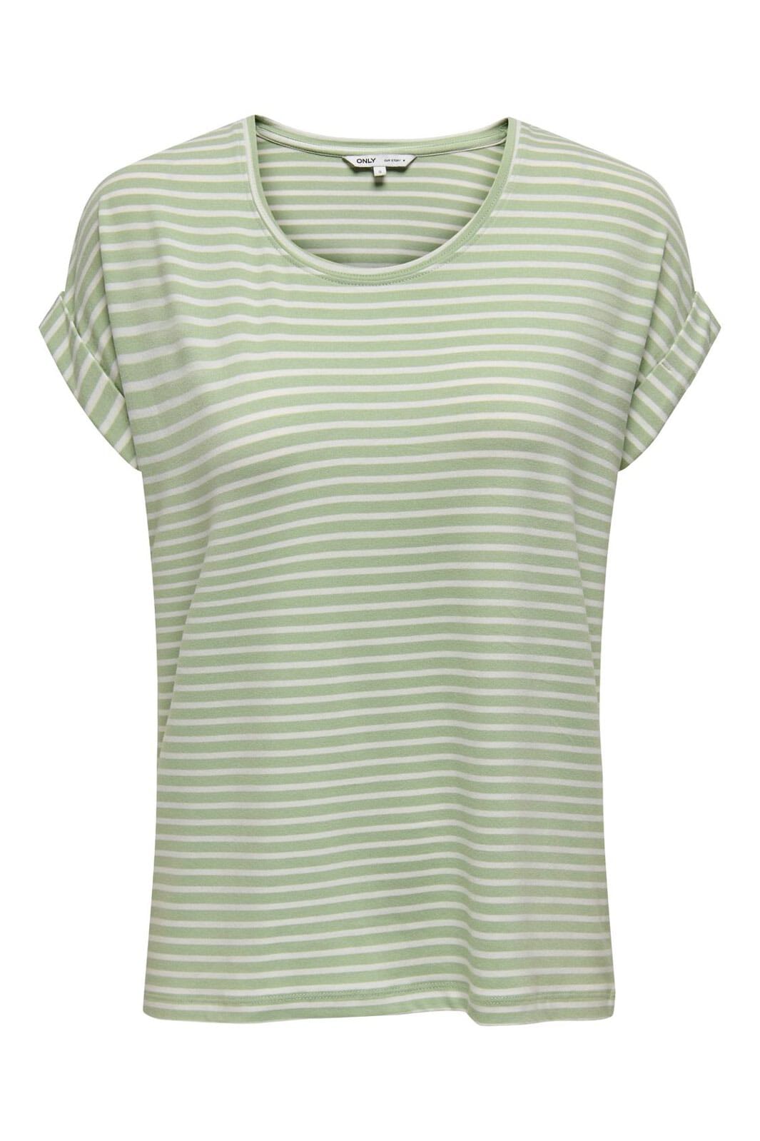 only-onlmoster-stripe-s-s-o-neck-top-4693929-laurel-green-cloud-dancer_0.jpg Only - Onlmoster Stripe S/S O-Neck Top - 4693929 Laurel Green Cloud Dancer Online nu