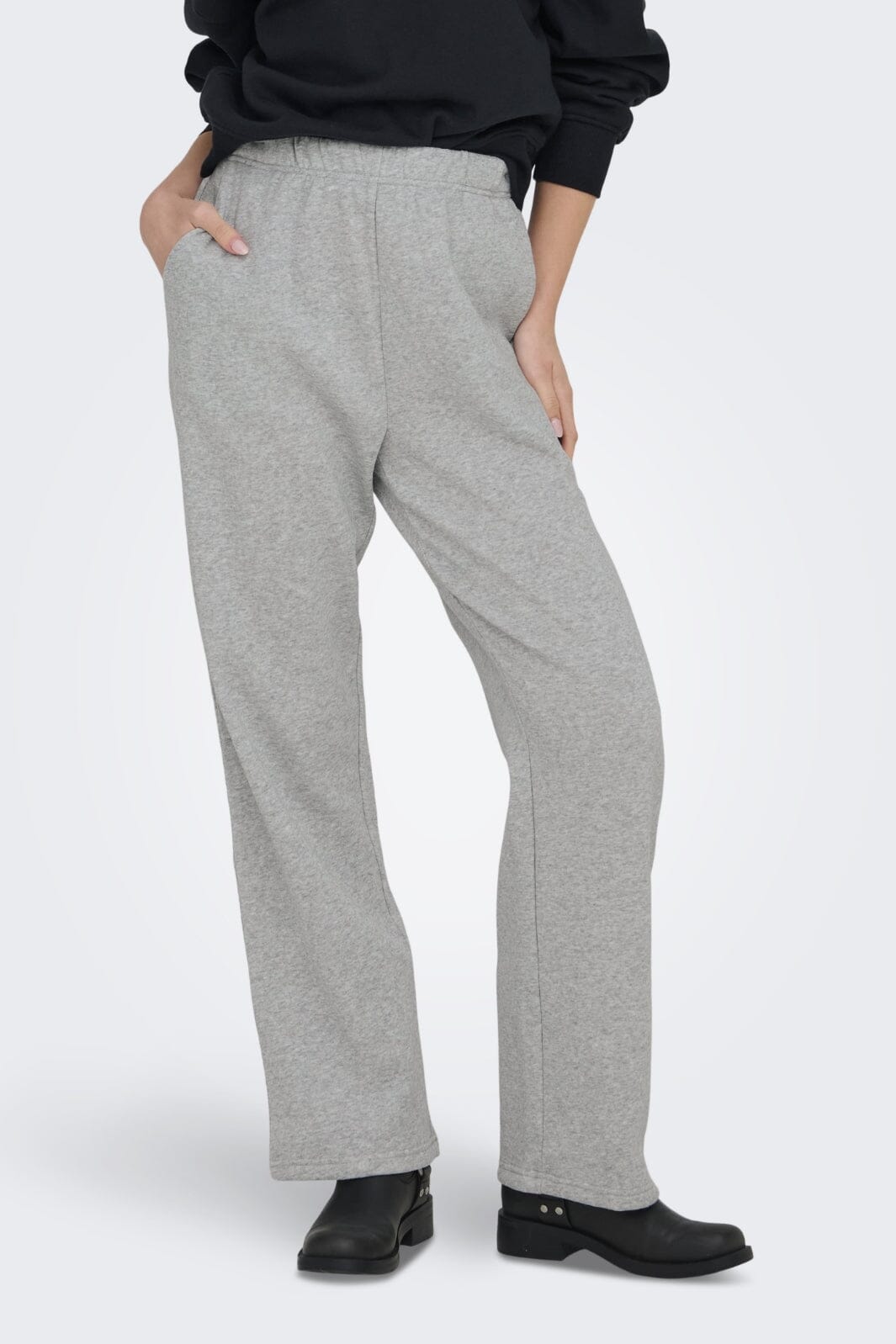 Only - Onlsweat Life Pants Relaxed Swt - 4509766 Light Grey Melange Mode