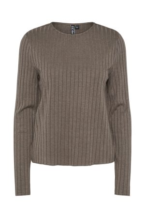 Pieces - Pciris Ls Top - 4655879 Morel Levere