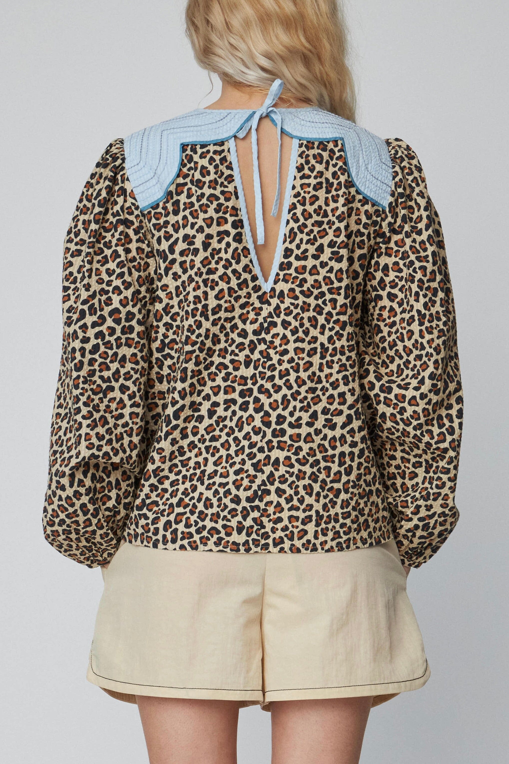 Stella Nova - Leopard Blouse With Embroidery - 081 Leopard